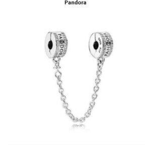 NEW Pandora Safety Chain Clip Bracelet Charm